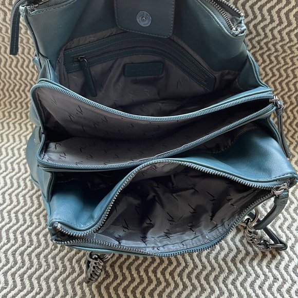 SATCHEL WOMEN'S BLUE / GREEN FAUX LEATHER SIMPLY VERA WANG BEDFORD HAND BAG - Picture 2 of 9